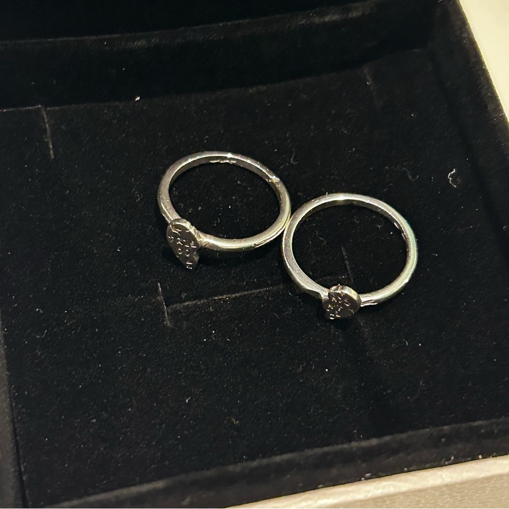 Pandora Ring 2 pieces no Box size 56 - Picture 6 of 10